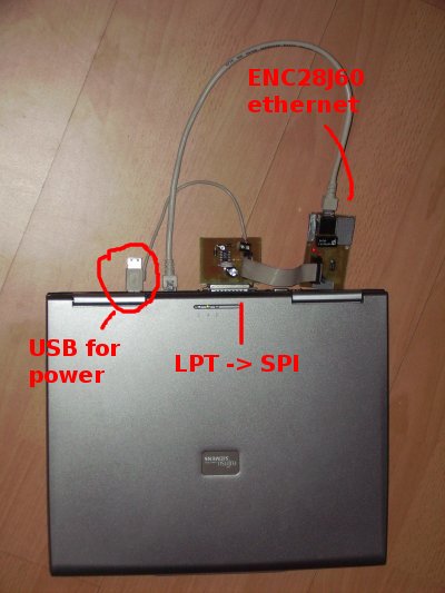 ENC28J60 LPT loop